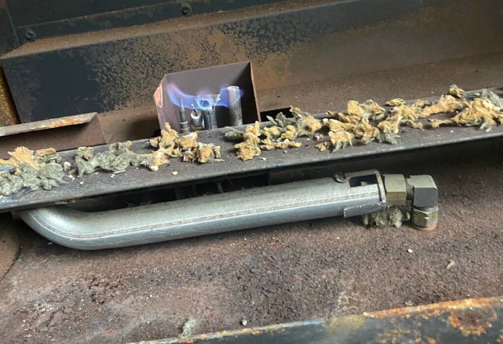 Gas fireplace pilot light maintenance with thermocouple and thermopile service