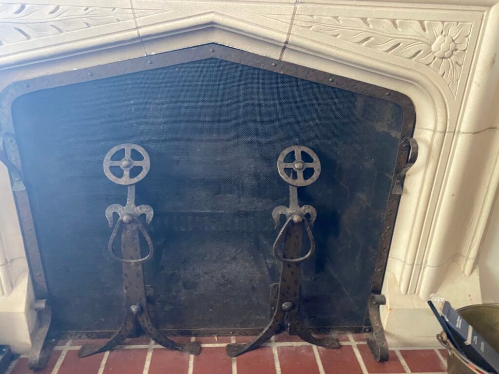 Exterior view of a clean residential chimney