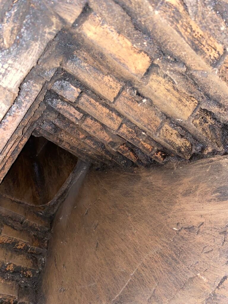 Hidden creosote discovered after chimney cleaning