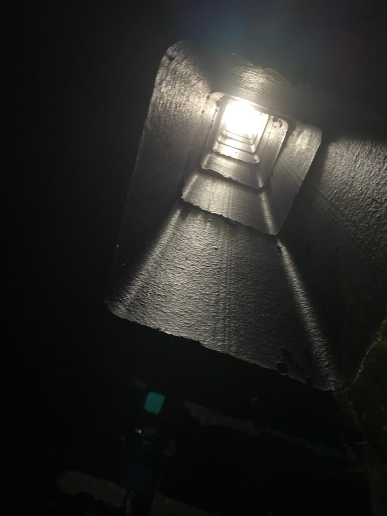 Cleaned chimney flue interior after professional chimney cleaning